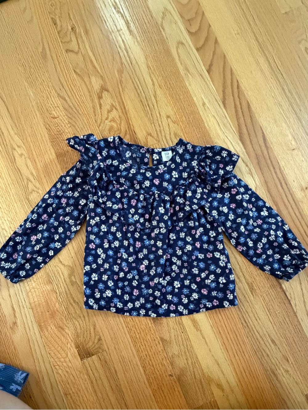 GAP Navy Blue Floral Toddler Undershirt